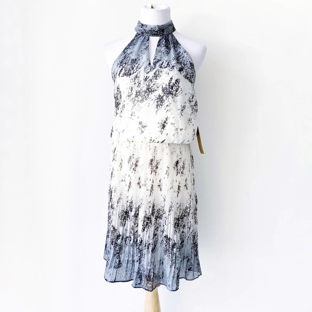 NWT Boutique Halter Style Pleated Skirt Dress